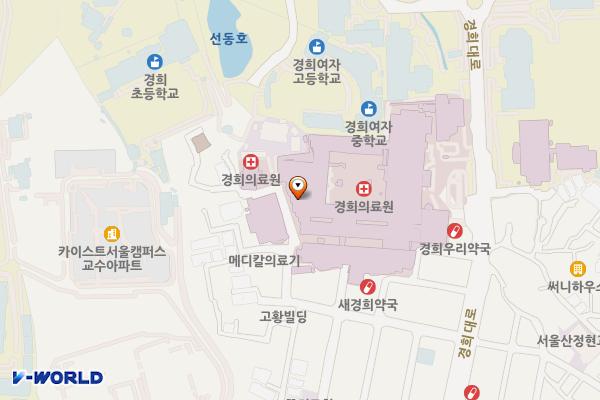 경희의료원(동대문) 위치 지도 — 서울특별시 동대문구 경희대로 23