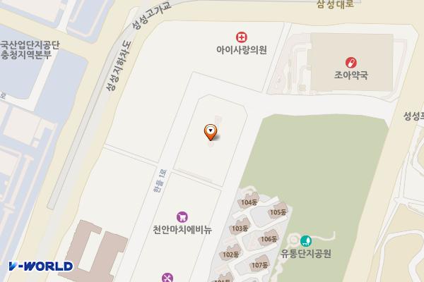 마치에비뉴1차(천안) 위치 지도 — 충청남도 천안시 서북구 한들1로 171