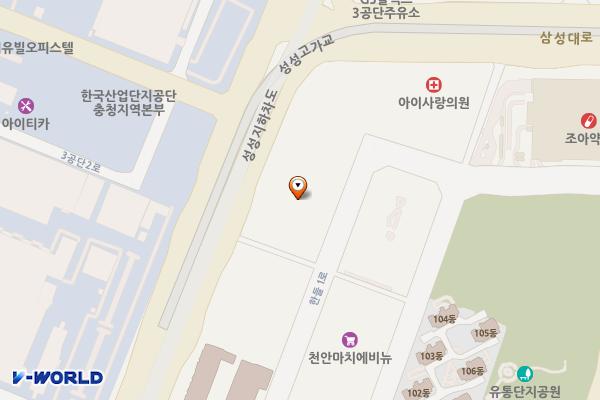 마치에비뉴2차(천안) 위치 지도 — 충청남도 천안시 서북구 한들1로 196
