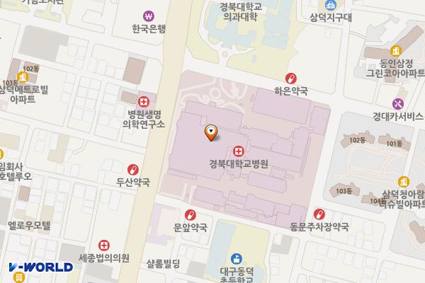 경북대학교병원(대구) 위치 지도 — 대구광역시 중구 동덕로 130