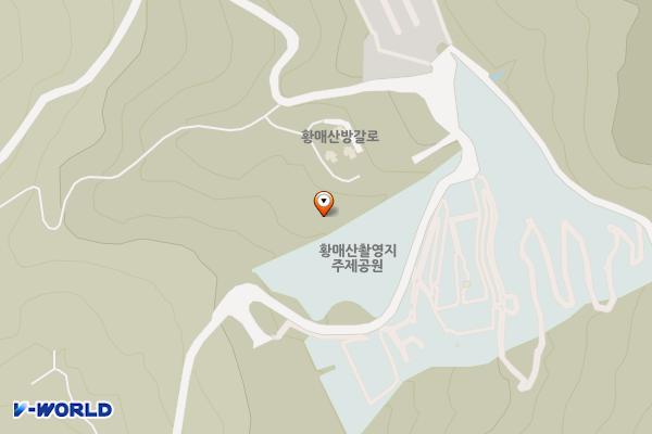 황매산 부설(식당 뒤) 위치 지도 — 경상남도 산청군 차황면 법평리 산 1-10