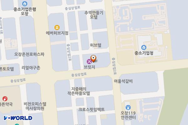 엔젤프리존(청주) 위치 지도 — 충청북도 청주시 청원구 오창읍 중심상업로 32-13