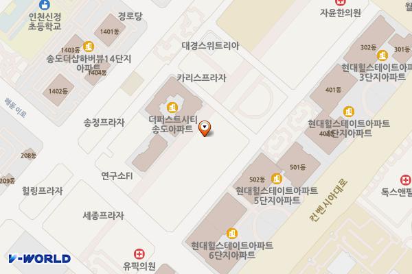 송도 제이블록(인천) 위치 지도 — 인천광역시 연수구 해돋이로 160-14