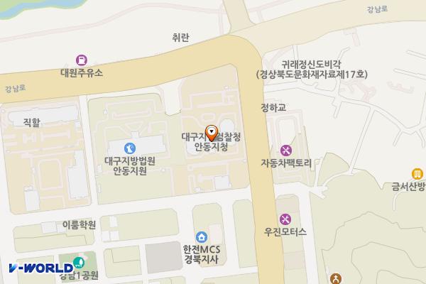 대구지방검찰청 안동지청 위치 지도 — 경상북도 안동시 강남로 306