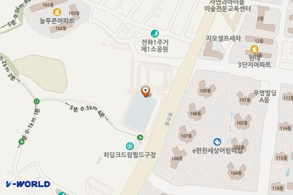 전하체육센터(울산) 위치 지도 — 울산광역시 동구 봉수로 285