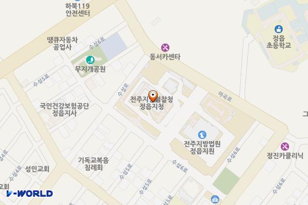전주지방검찰청 정읍지청 위치 지도 — 전북특별자치도 정읍시 수성6로 27