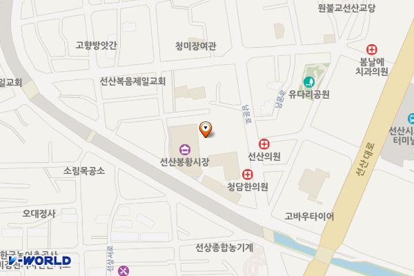 선산봉황시장 공영주차장(구미) 위치 지도 — 경상북도 구미시 선산읍 단계동길 22-16