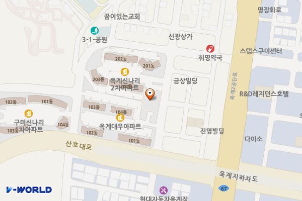 옥계동 공영주차장(구미) 위치 지도 — 경상북도 구미시 옥계동 640-2