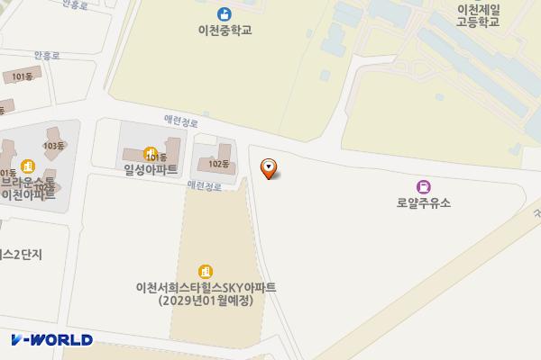 청소년생활문화센터(이천) 위치 지도 — 경기도 이천시 애련정로 29