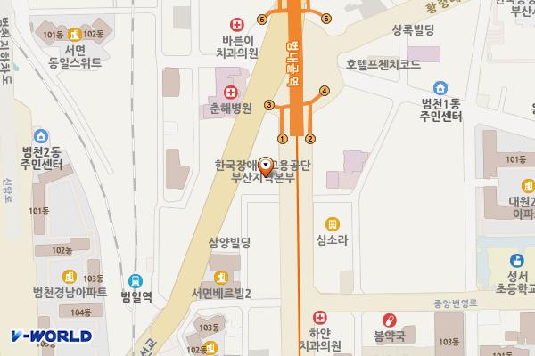 부산사학연금공단 위치 지도 — 부산광역시 부산진구 범일로 181