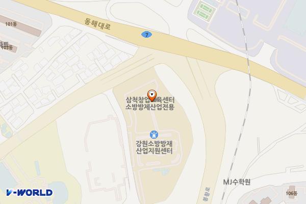 삼척소방방재산업지원센터 위치 지도 — 강원특별자치도 삼척시 언장1길 27
