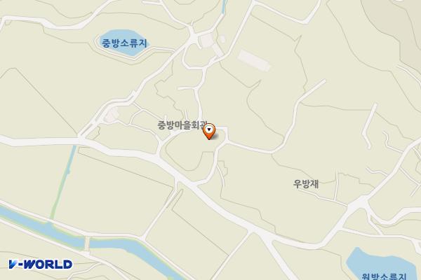 중방마을 다목적광장 위치 지도 — 경상남도 산청군 오부면 방곡리 755