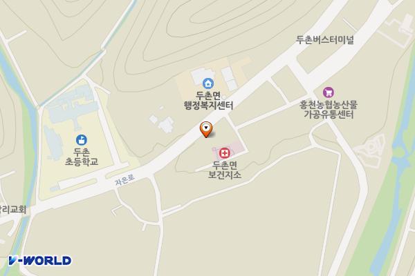 두촌면 공영주차장(홍천) 위치 지도 — 강원특별자치도 홍천군 두촌면 자은장터길 4-10