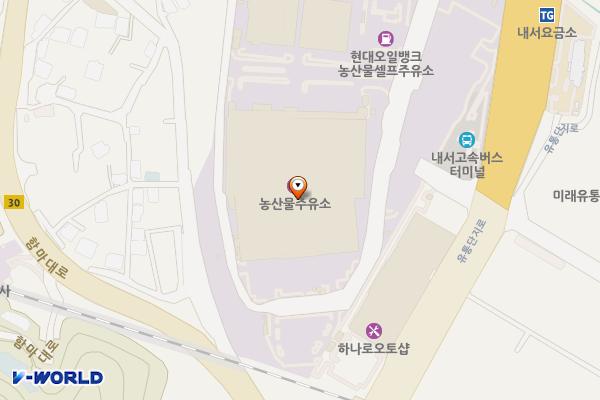 창원내서농산물도매시장 위치 지도 — 경상남도 창원시 마산회원구 내서읍 유통단지로 33