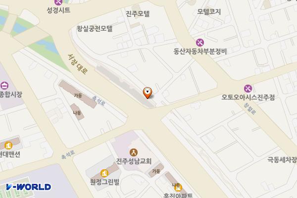 나불천복개도로 공영주차장(진주) 위치 지도 — 경남 진주시 인사동 219-12