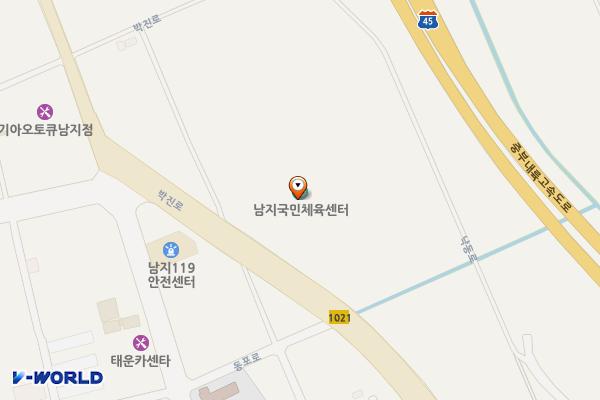 남지국민체육센터(창녕) 위치 지도 — 경상남도 창녕군 남지읍 박진로 1771