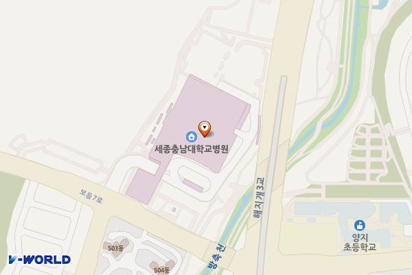 세종충남대학교병원 위치 지도 — 세종특별자치시 보듬7로 20