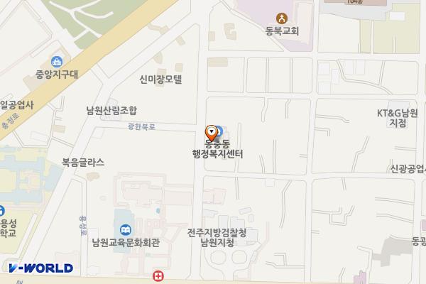 동충동 행정복지센터(남원) 위치 지도 — 전북특별자치도 남원시 향단로 86