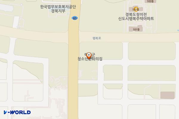복합커뮤니티센터 부설주차장(예천) 위치 지도 — 경상북도 예천군 호명읍 봉호로 4040