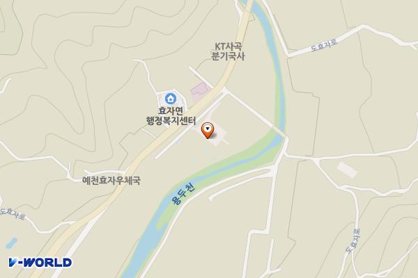 효자면 복지회관(예천) 위치 지도 — 경상북도 예천군 효자면 도효자로 1490-6