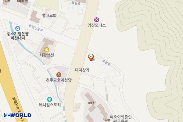 현대프라자(창원) 위치 지도 — 경상남도 창원시 마산회원구 내서읍 호원로 226