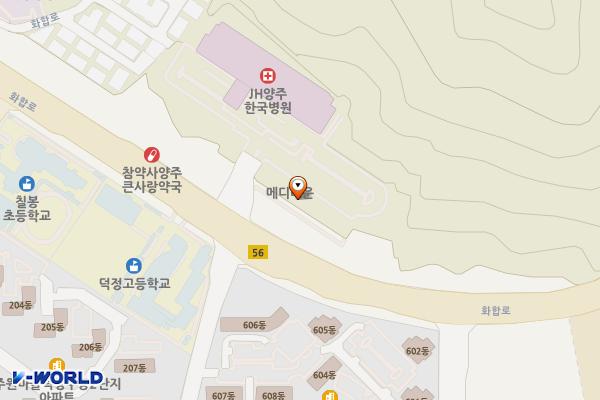 메디타운(양주) 위치 지도 — 경기도 양주시 화합로 1493