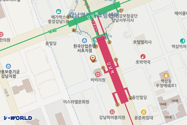 두산베어스텔(서초) 위치 지도 — 서울특별시 서초구 강남대로 381