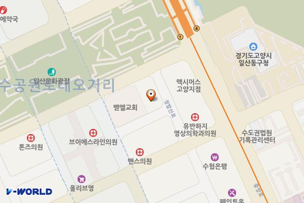 라고프라자(고양) 위치 지도 — 경기도 고양시 일산동구 중앙로1261번길 17