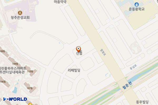 청주상당신용협동조합 위치 지도 — 충청북도 청주시 상당구 동남로59번길 16