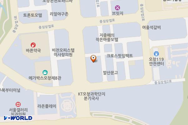 거묵빌딩(청주) 위치 지도 — 충청북도 청주시 청원구 오창읍 중심상업로 20
