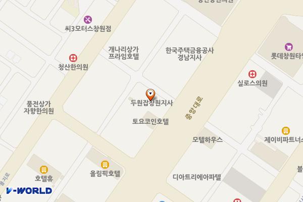 기산파라다이스(창원) 위치 지도 — 경상남도 창원시 성산구 중앙대로 95
