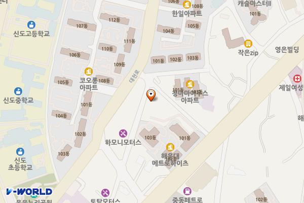 지플렉스 골프아카데미(부산) 위치 지도 — 부산광역시 해운대구 좌동순환로8번길 90