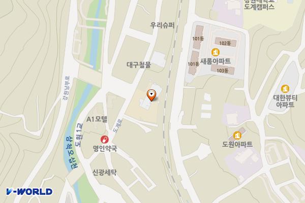 도계읍 행정복지센터(삼척) 위치 지도 — 강원특별자치도 삼척시 도계읍 도계로 308