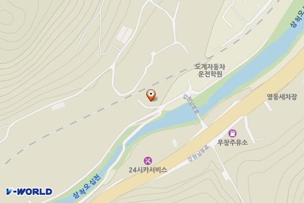 도계파크골프장(삼척) 위치 지도 — 강원특별자치도 삼척시 도계읍 강원남부로 1691-56 (늑구리)