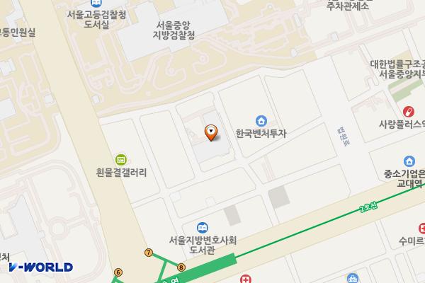 서울중앙지방법원 등기국(서초) 위치 지도 — 서울 서초구 법원로3길 14 (서초동, 서울중앙지방법원 등기국)