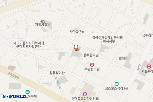 청년소상공인상생센터(구미) 위치 지도 — 경상북도 구미시 구미중앙로7길 3-1