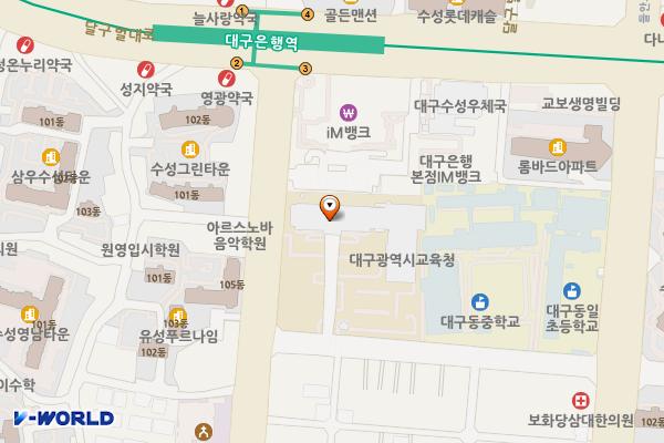 대구광역시 교육청 위치 지도 — 대구광역시 수성구 수성로76길 11