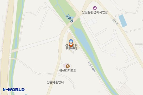 강촌119안전센터(춘천) 위치 지도 — 강원특별자치도 춘천시 남산면 소주고개로 680