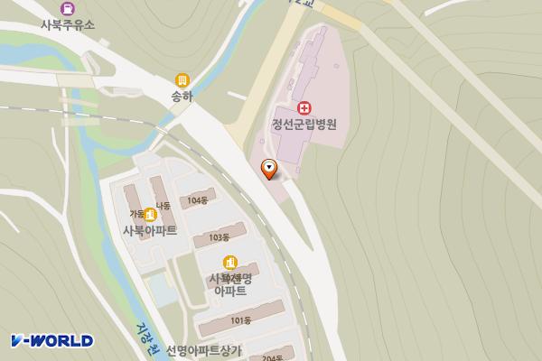 정선군립병원 위치 지도 — 강원특별자치도 정선군 사북읍 지장천로 727