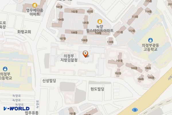 의정부지방검찰청의정부지방법원 위치 지도 — 경기도 의정부시 녹양로34번길 23