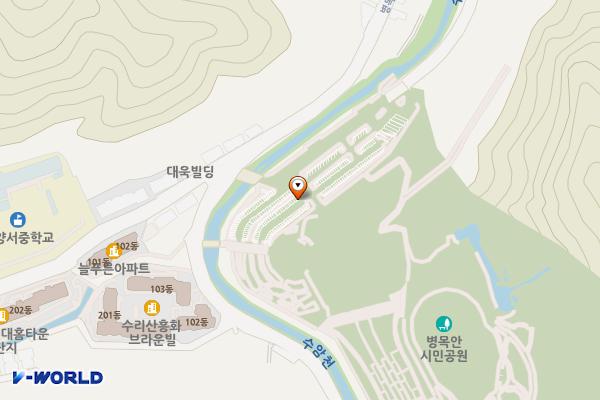 병목안시민공원 노외주차장(안양) 위치 지도 — 경기도 안양시 만안구 병목안로 163-33