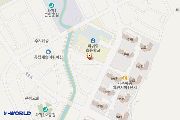 하귀일초등학교 남측 공영주차장(제주) 위치 지도 — 제주특별자치도 제주시 애월읍 하귀1리 160-5