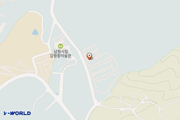 남원시립김병종미술관 외부주차장 위치 지도 — 전북특별자치도 남원시 함파우길 75-18