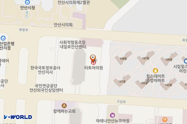 프라움시티(안산) 위치 지도 — 경기도 안산시 단원구 당곡로 33
