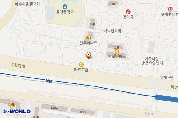 율전마을버스 차고지 위치 지도 — 경기도 수원시 장안구 덕영대로395번길 14-17