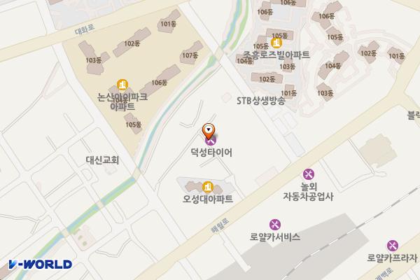 덕성여객 차고지 위치 지도 — 충청남도 논산시 해월로249번길 10
