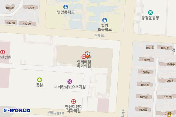안산시 이마트(고잔점) 위치 지도 — 경기도 안산시 단원구 원포공원1로 46