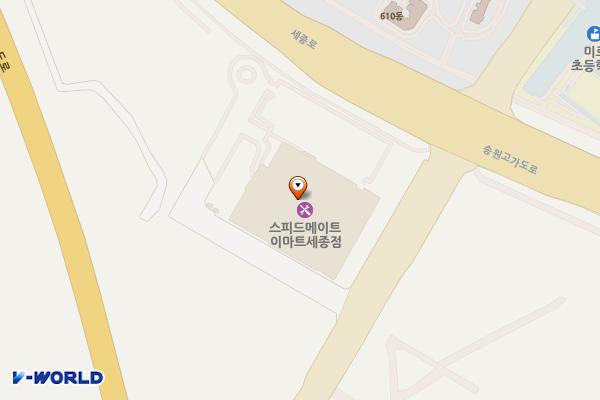 세종특별자치시 이마트(세종점) 위치 지도 — 세종특별자치시 금송로 687