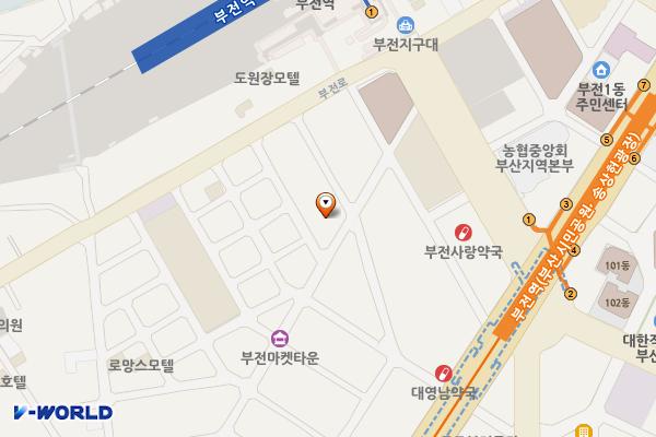 부산광역시 이마트TR(서면점) 위치 지도 — 부산광역시 부산진구 새싹로 81