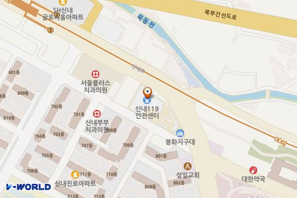 서울시 중랑소방서 위치 지도 — 서울특별시 중랑구 신내로 183